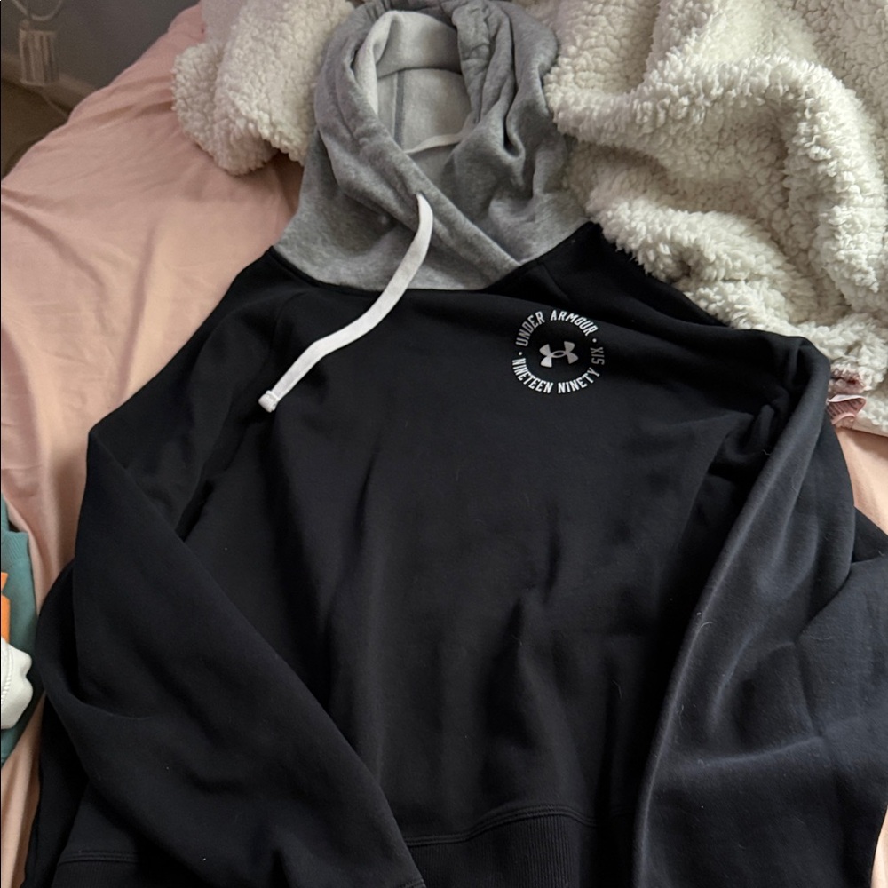 Under Armour Two-Tone Black and Gray Hoodie